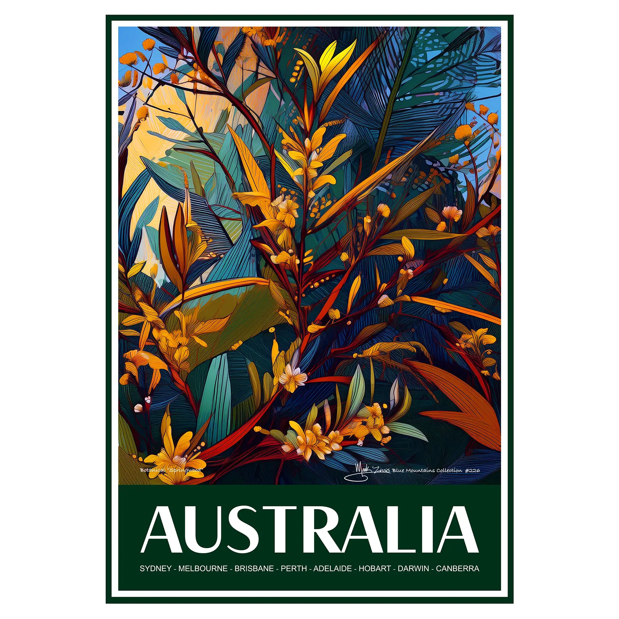 Vintage Travel Poster Australian Botanical Springwood